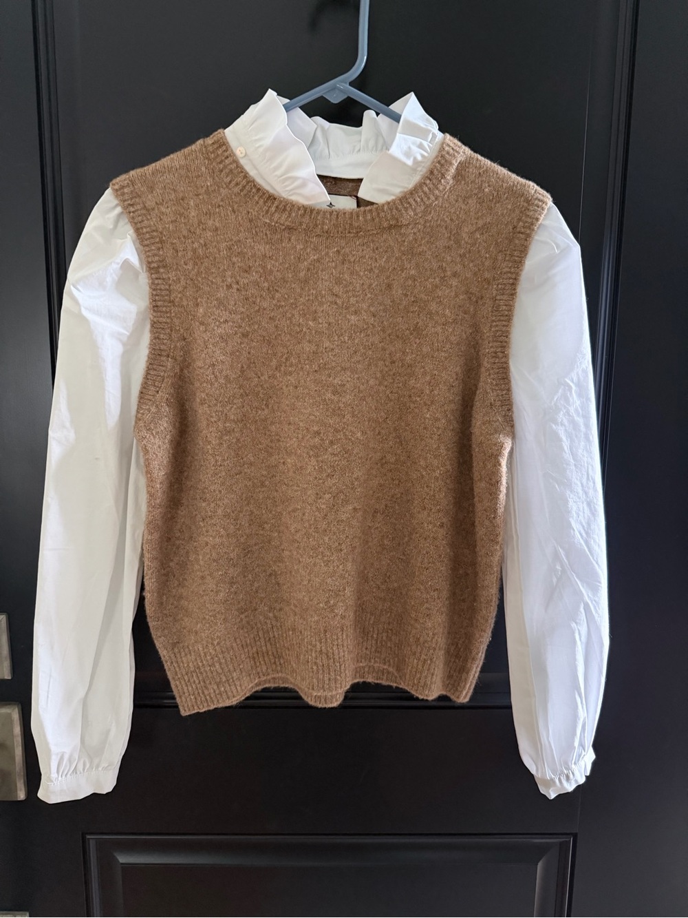 Tuckernuck Desert Melange Ella Sweater Blouse Brown Medium
